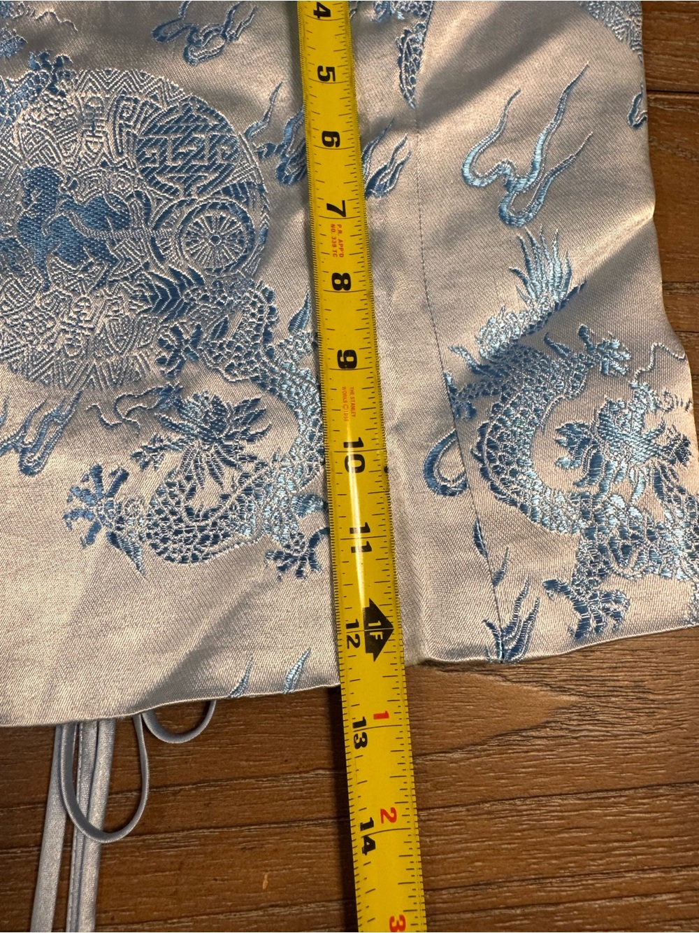 Silk-Effect Blue Dragon Print Cami Top - Picture 4 of 4